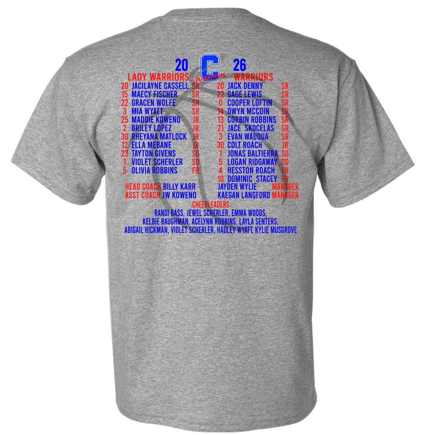 2026 Chattanooga Basketball Playoff Gray Shirts