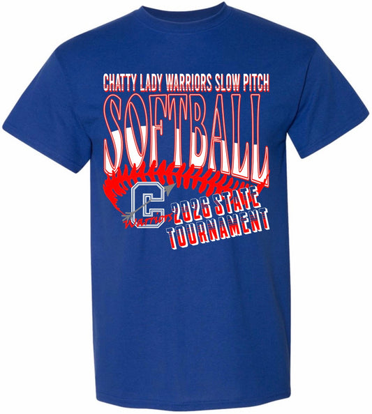 Chatty Lady Warriors Slow Pitch State Tournament Shirts